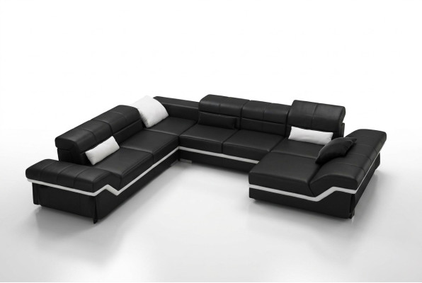 LEREN BANKSTEL XXL WOONLANDSCHAP HOEKBANK DESIGN BANK BANKSTEL SET HOEKCOUCH NIEUW
