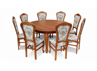 Eettafel & 8x stoelen eetkamerset eetgroep klassieke tafel stoel tafels