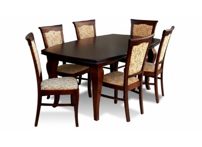 Eettafel + 6x Stoelen Stoel Eetkamer Set Eetgroep Modern Tafel Tafels Nieuw Z11