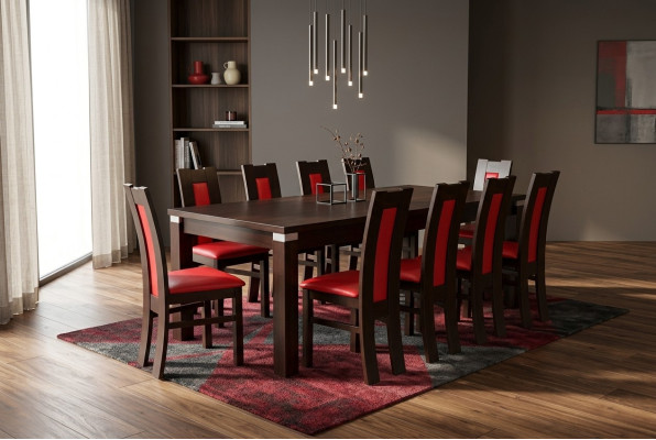 Eettafel + 10x stoelen Stoel Eetkamer Set Eetgroep Modern Tafel Tafels Nieuw