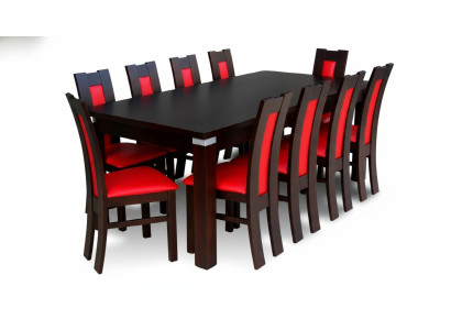 Eettafel + 10x stoelen Stoel Eetkamer Set Eetgroep Modern Tafel Tafels Nieuw