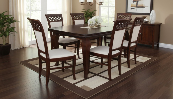 Eettafel + 6 stoelen Eetkamerset Eetgroep Klassieke tafel Tafels