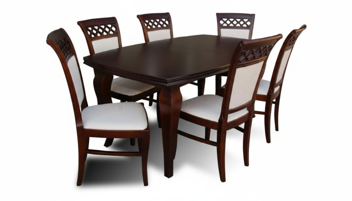 Eettafel + 6 stoelen Eetkamerset Eetgroep Klassieke tafel Tafels