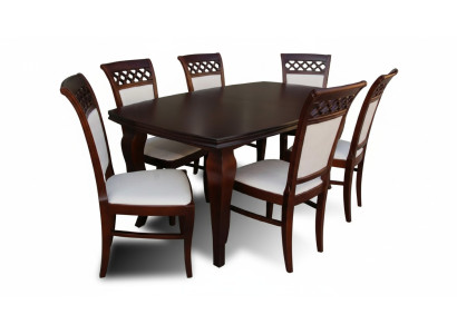 Eettafel + 6 stoelen Eetkamerset Eetgroep Klassieke tafel Tafels