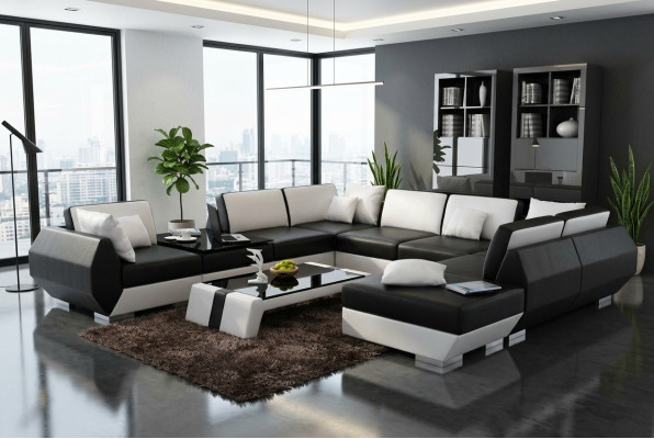 Ledersofa Bank Bankstel Nieuw Hoekbank Hoek Set Ontwerp Modern Sofa R7002