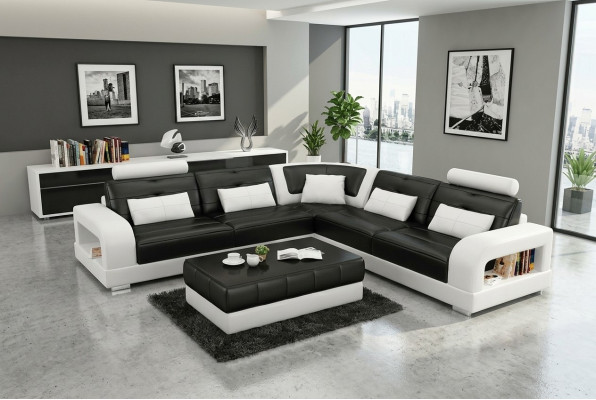 LEREN BANK BANK HOEKBANK HOEK BANK STOELEN LIGBANK ONTWERP BANK WOONLANDSCHAP