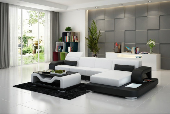 Leren bank Bank Woonlandschap Hoekbank Hoekmeubel Ontwerp Modern Bank