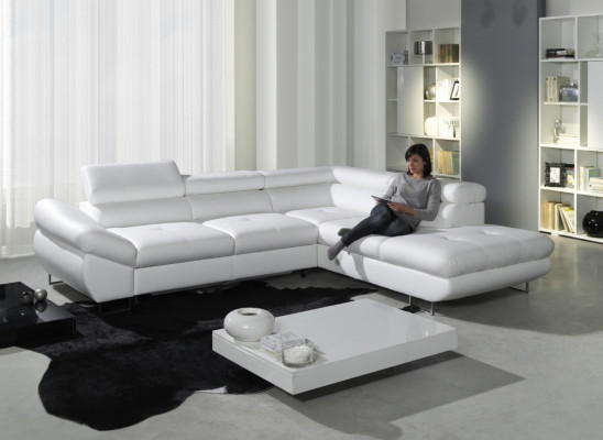 Hoekbank hoek keuze leer stof bekleding textiel bed + doos bank bank hoek bankstel