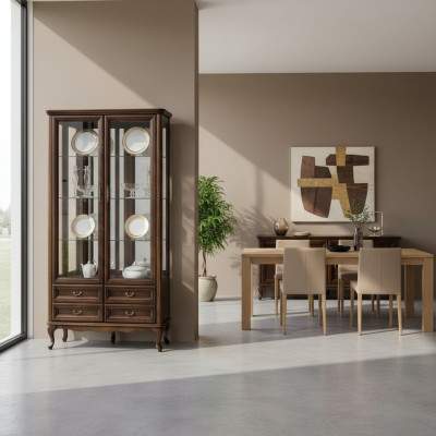 Klassieke vitrinekast Italiaanse meubels vitrinekast vitrines Nieuw W-W2