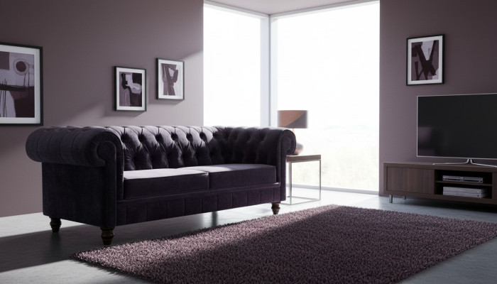 Edele designer Chesterfield bank stoffering zitbank zitting textiel stof set fluweel