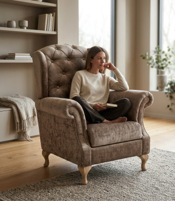 Fauteuil Bank Bank Bank Tv-stoel Lounge Kussen Oorfauteuil Parijs Luxe