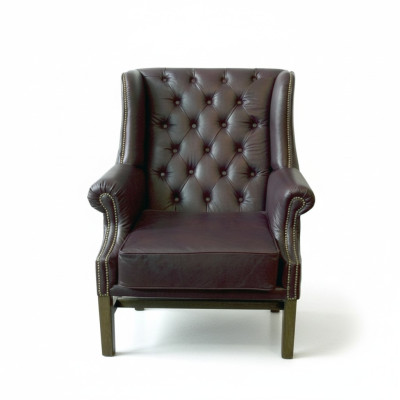 Chesterfield oorfauteuil fauteuil bank relax bekleding designer banken nieuw KINGS3