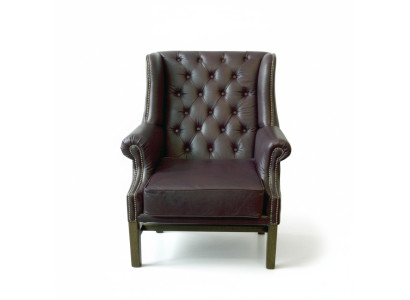 Chesterfield oorfauteuil fauteuil bank relax bekleding designer banken nieuw KINGS3