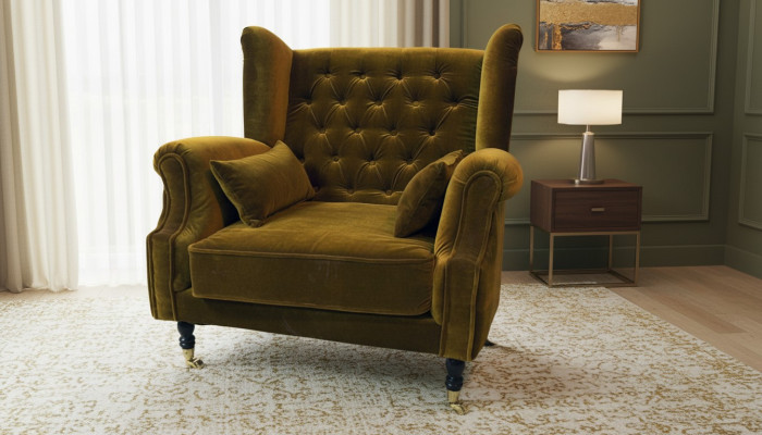 Chesterfield oorfauteuil fauteuil bank relax bekleding designer banken Liverpool