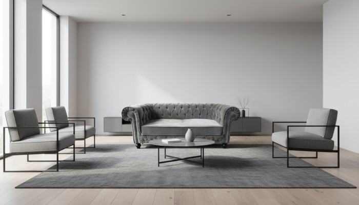 Chesterfield Sofa Bank Bekleding Designer 3-Zitsbank Set Nieuwe Banken CHESTER 2