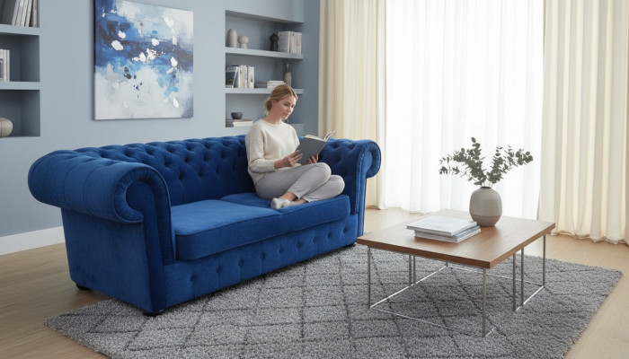 Chesterfield fluwelen textielstof sofa bankstel bekleding 3-zits klassieke banken nieuw!