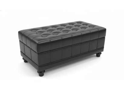 Chesterfield voetenbank hocker ottomaan pufa voetsteun bekleding leer textiel