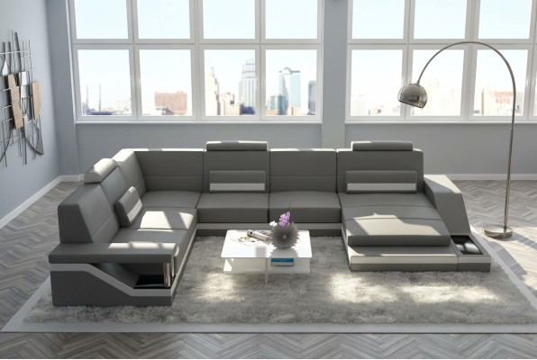 Ontwerper U-vorm bank hoekbank gestoffeerde set hoekbank bank woonlandschap