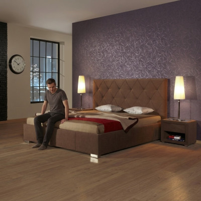 Designer gewatteerd tweepersoonsbed bedden bed slaapkamer tweepersoonsbed lederen bed nieuw 2700