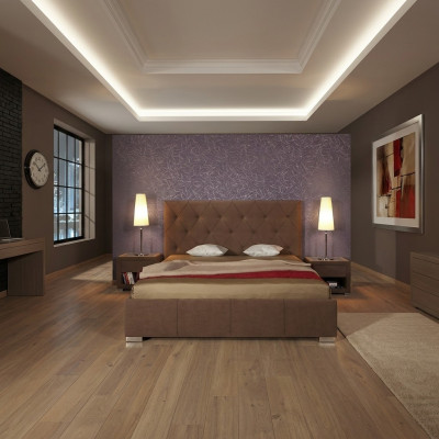 Designer gewatteerd tweepersoonsbed bedden bed slaapkamer tweepersoonsbed lederen bed nieuw 2700