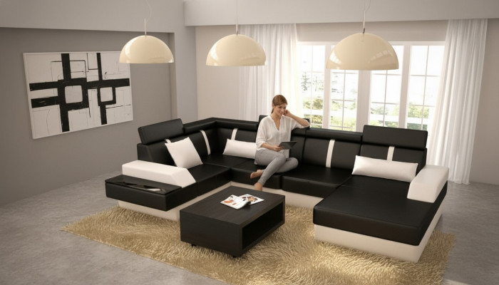 Ontwerper hoekbankbankbank bank bank bank bank bank leerbankbank bank nieuw