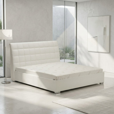 Bed Tweepersoonsbed Designerbedden Tweepersoonslederen bekleding Textielbed Stofbed