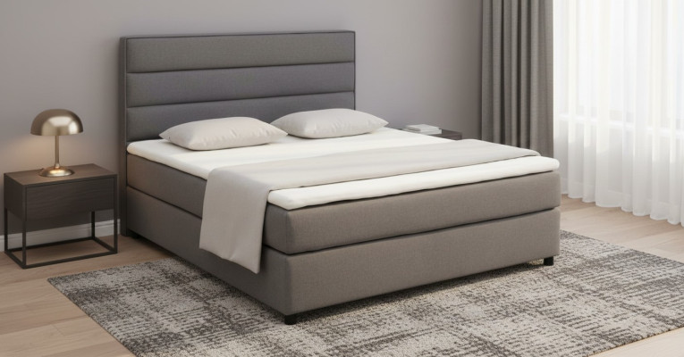 Continental textiel bed boxspring bed bedden gestoffeerd hoog dubbel leer