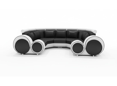 Exclusieve moderne leren sofa van premium kunstleer met houtframe