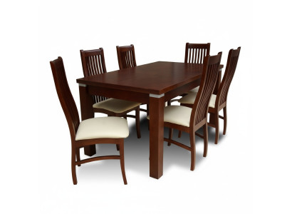Eettafel + 6 stoelen voor eetkamerset Eetgroep Klassieke tafel Nieuw