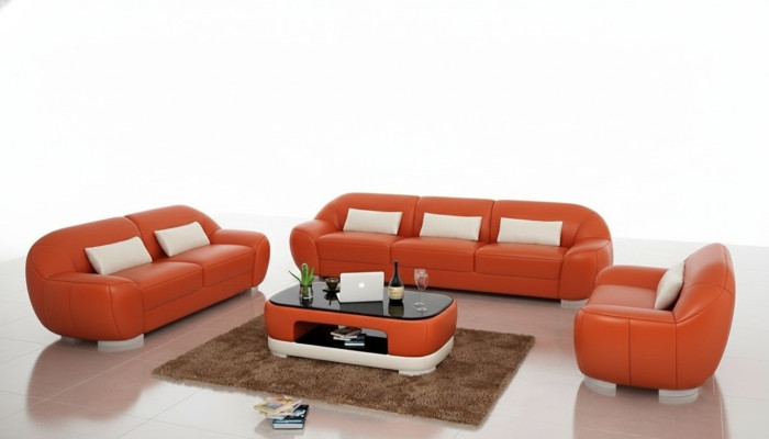 Leren bank Bank Woonruimte Hoekbank Hoekmeubel Bank Modern Ontwerp