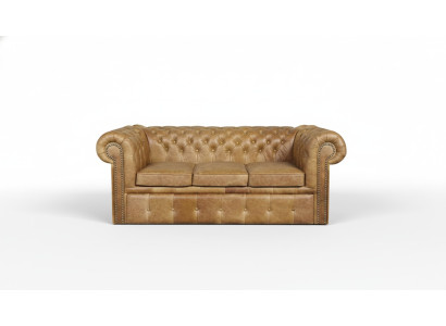 Chesterfield Designer Bank Sofa Bekleding Set 3-zits Napoli Banken Meubels