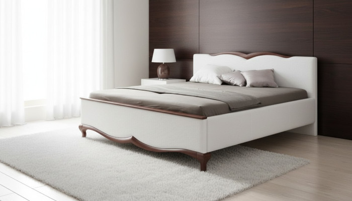 Chesterfield bed textiel stof bedden huwelijks tweepersoonsbed gestoffeerde slaapkamer