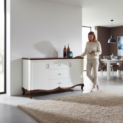 XXL Ontwerper dressoir massief hout dressoir kast groot nieuw dressoir MIK3sz