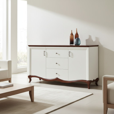 XXL Ontwerper dressoir massief hout dressoir kast groot nieuw dressoir MIK3sz