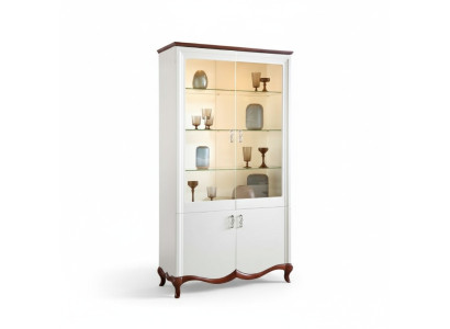 Massief hout echt hout handgemaakt klassieke vitrine vitrinekast vitrines MIW2