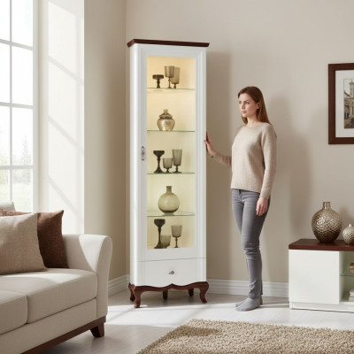 Massief hout Echt hout Handgemaakt Klassieke vitrine Vitrinekasten Vitrines MIWN