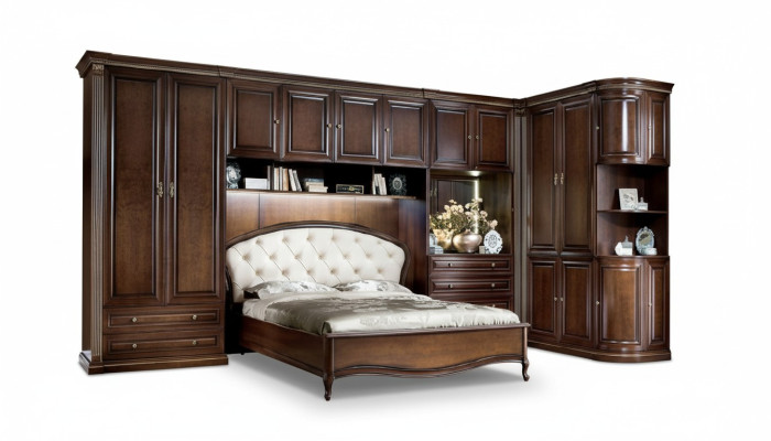 Bed Slaapkamer Koninklijke Slaapkamer + Bovenkast Kast Nieuw Verona IV