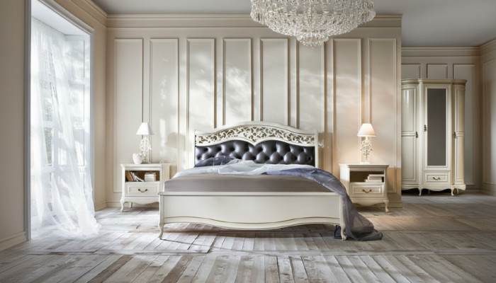 Italiaanse stijl slaapkamer volledige meubelset bed nachtkastje kast ladekast 2