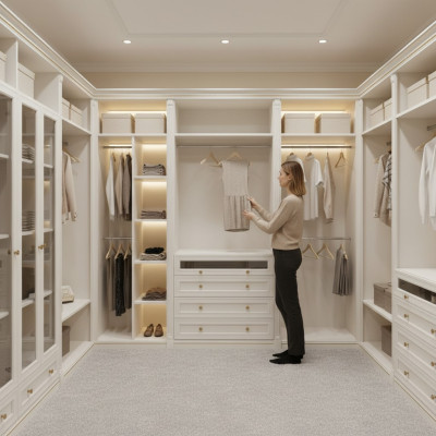 Element Model V2D-10 voor inloopkast garderobe Italiaanse meubels.
