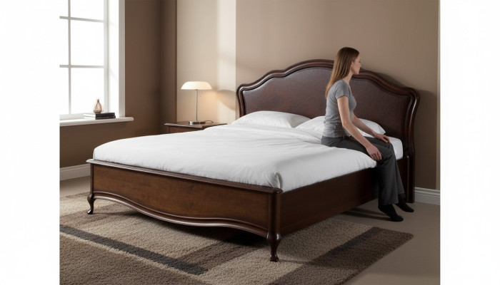 Bed huwelijksbed Chippendale tweepersoonsbed hemelbed koloniaal slaapkamermodel V-P-N