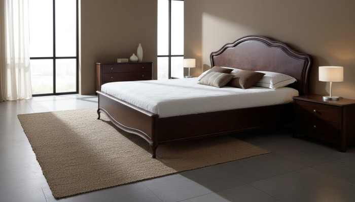Bed huwelijksbed Chippendale tweepersoonsbed hemelbed koloniaal slaapkamermodel V-P-N