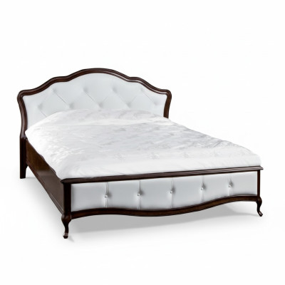 Bed Echtelijk bed Tweepersoonsbed Kingsize bed Slaapkamer Klassiek leren bed Model V-2T