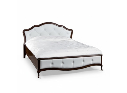 Bed Echtelijk bed Tweepersoonsbed Kingsize bed Slaapkamer Klassiek leren bed Model V-2T
