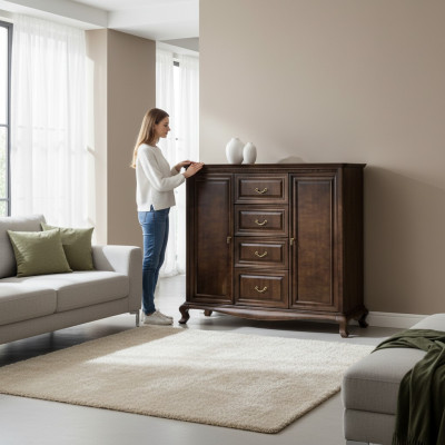 Klassieke ladekast Ladekasten Massief houten kast Massief hout Handgemaakt V-Ksz