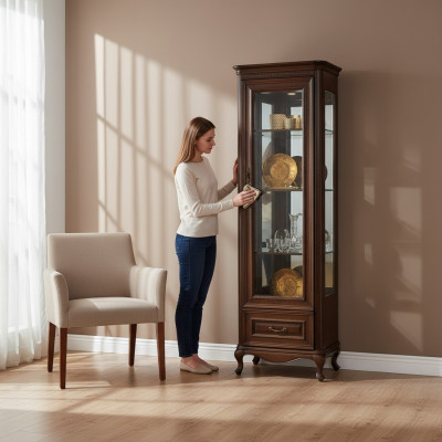 Klassieke vitrinekast woonkamer vitrinekast vitrines Nieuw VW1/2 vitrine