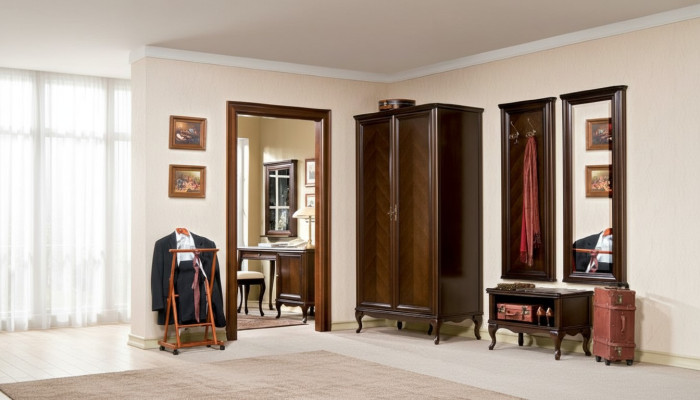 Diele Garderobe Set Echtes Holz Flur Wandgarderobe Italienische Möbel Garderoben  Hal Garderobe Set Echt Houtgang Wandgarderobe Italiaanse Meubels Kapstokken