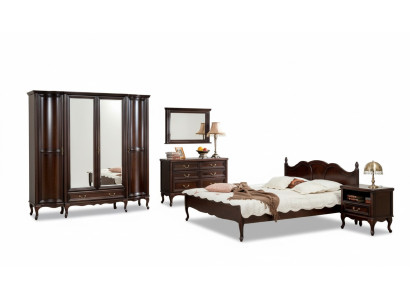 Italiaanse stijl slaapkamer complete meubels bed nachtkastje kast commode 1
