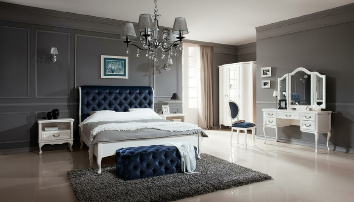 Slaapkamer set ontwerper chesterfield bed nachtkastjes dressoir kast meubels