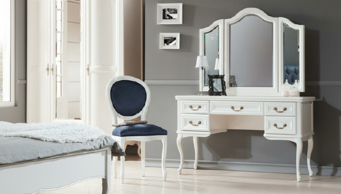 Make-up tafel met stoel Kaptafel Kaptafel Make-up tafel Kosmetische tafel