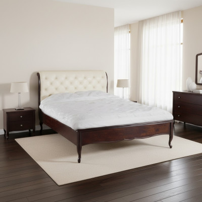 Chesterfield Bed Bedden Tweepersoonsbed Huwelijksbed Italiaanse meubels Hout Leer Textiel